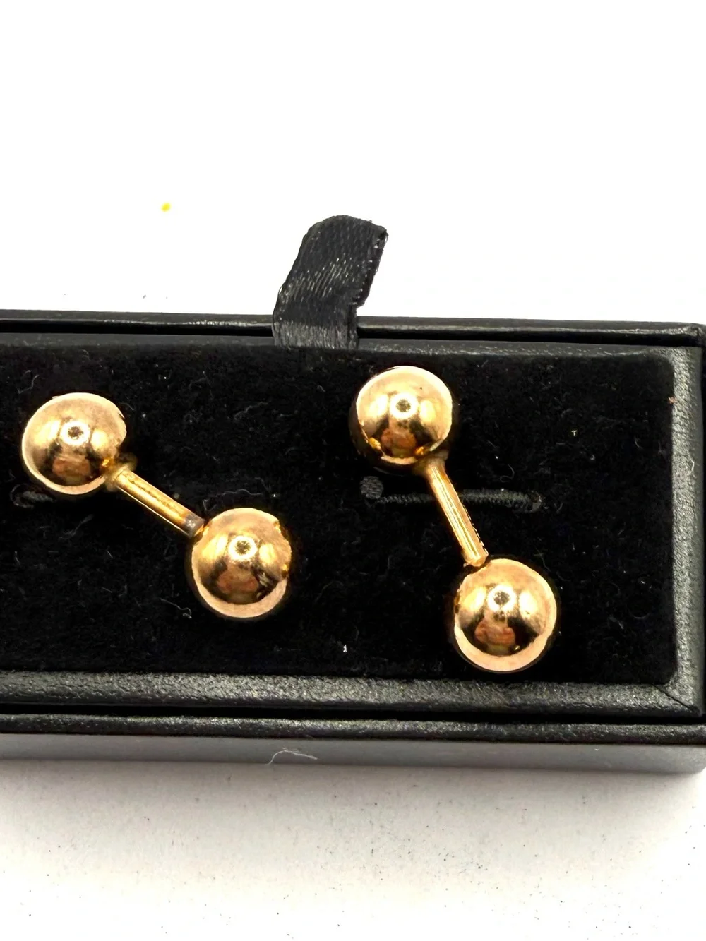 Gold  Double Ball Cufflinks -